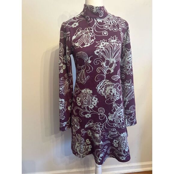 Anthropologie Mock Neck Mini Dress xs - Picture 3 of 8